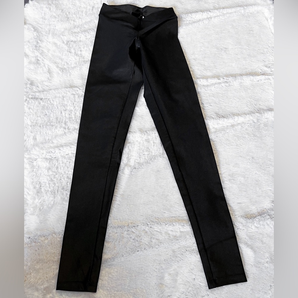LABELLAMAFIA black shiny leggings. Size small.